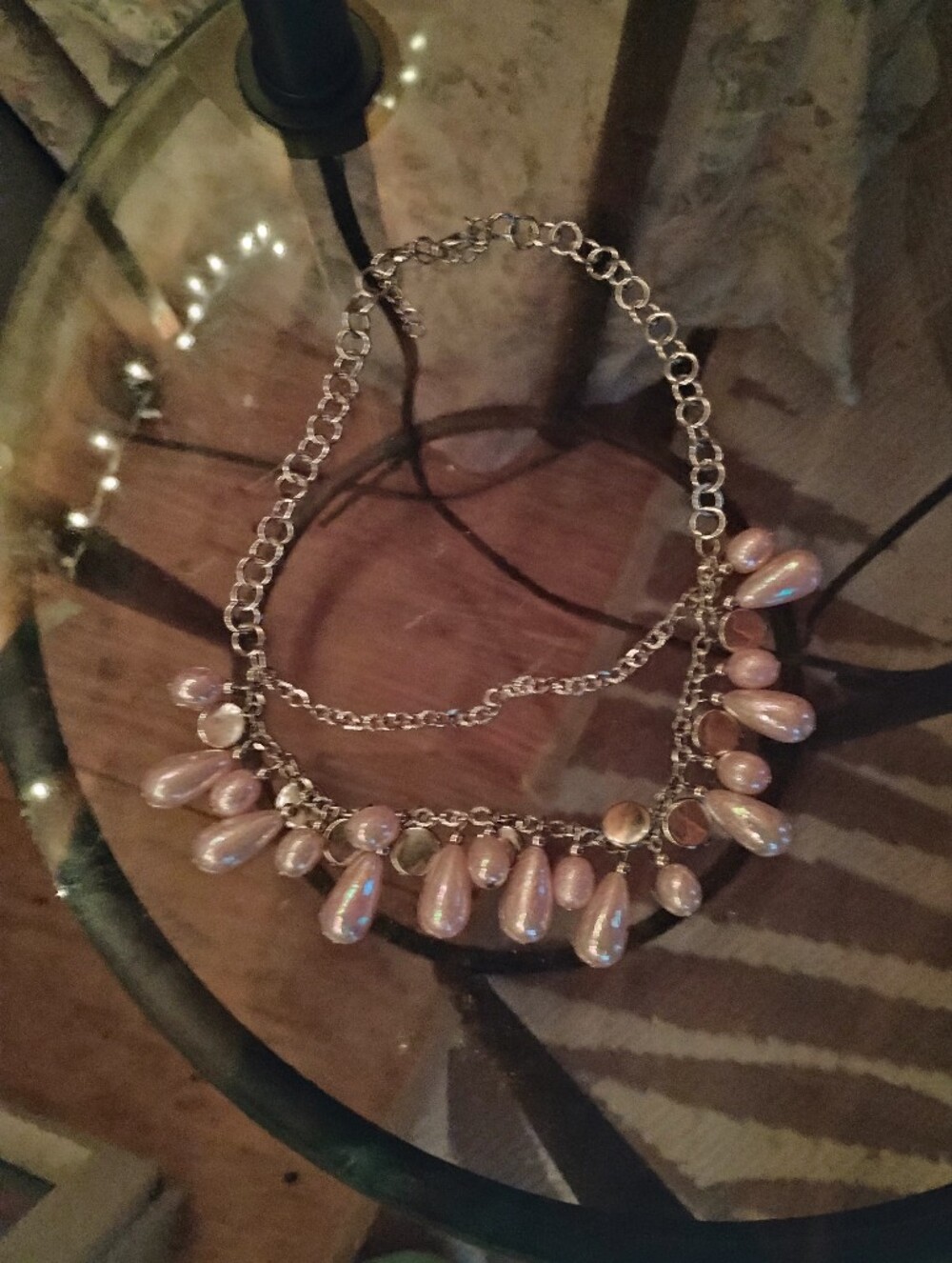 Paparazzi Soft Pink Teardrop Pearl Necklace - Catches Light To Standout!